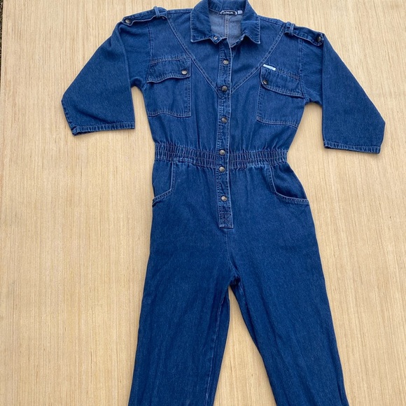 1980’s Denim Jumpsuit Sz M - Picture 2 of 8